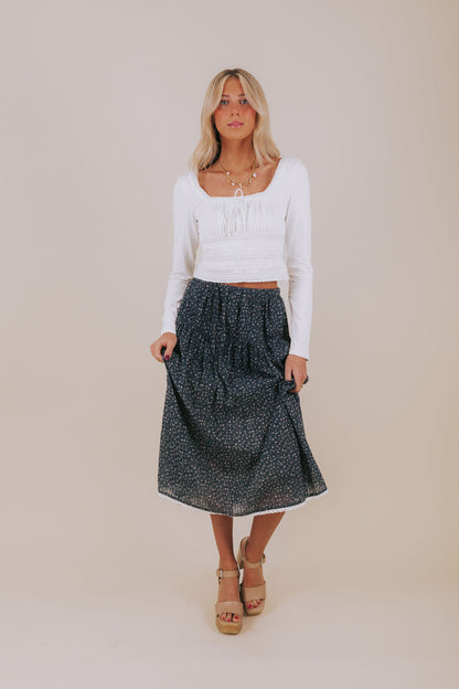 FREE PEOPLE - Scarlet Smocked Long Sleeve