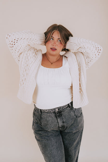 PLUS SIZE - Stay Right Here Cardigan