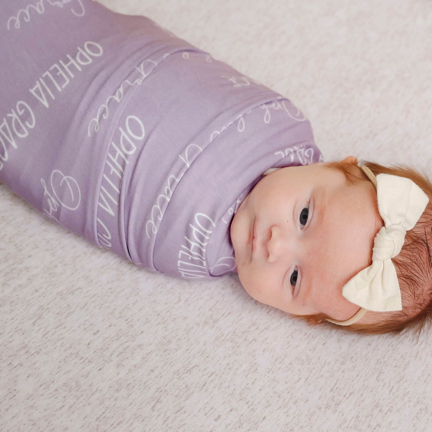 Personalized Baby Name Swaddle Blanket - Lily