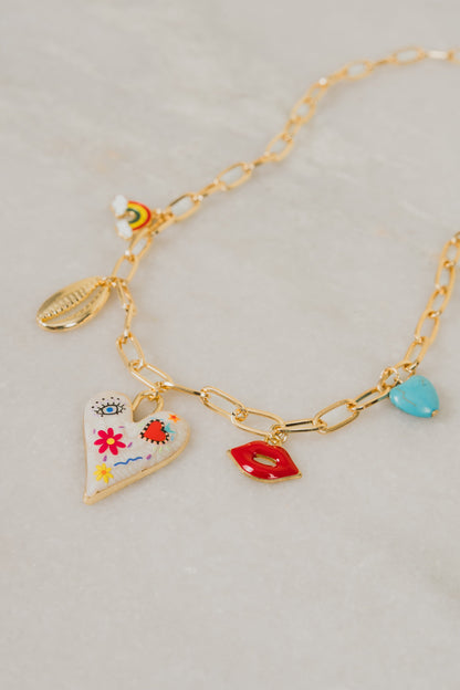 Goodnight Kiss Charm Necklace
