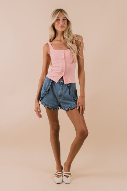 FREE PEOPLE - End Game Pointelle Tank