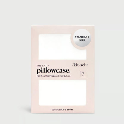 KITSCH - Satin Standard Pillowcase - Ivory