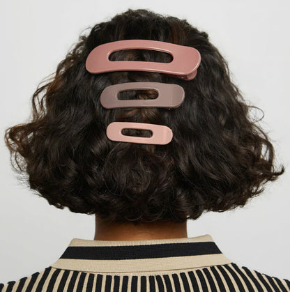 KITSCH - Flat Lay Claw Clip 3pc Flat - Terracotta