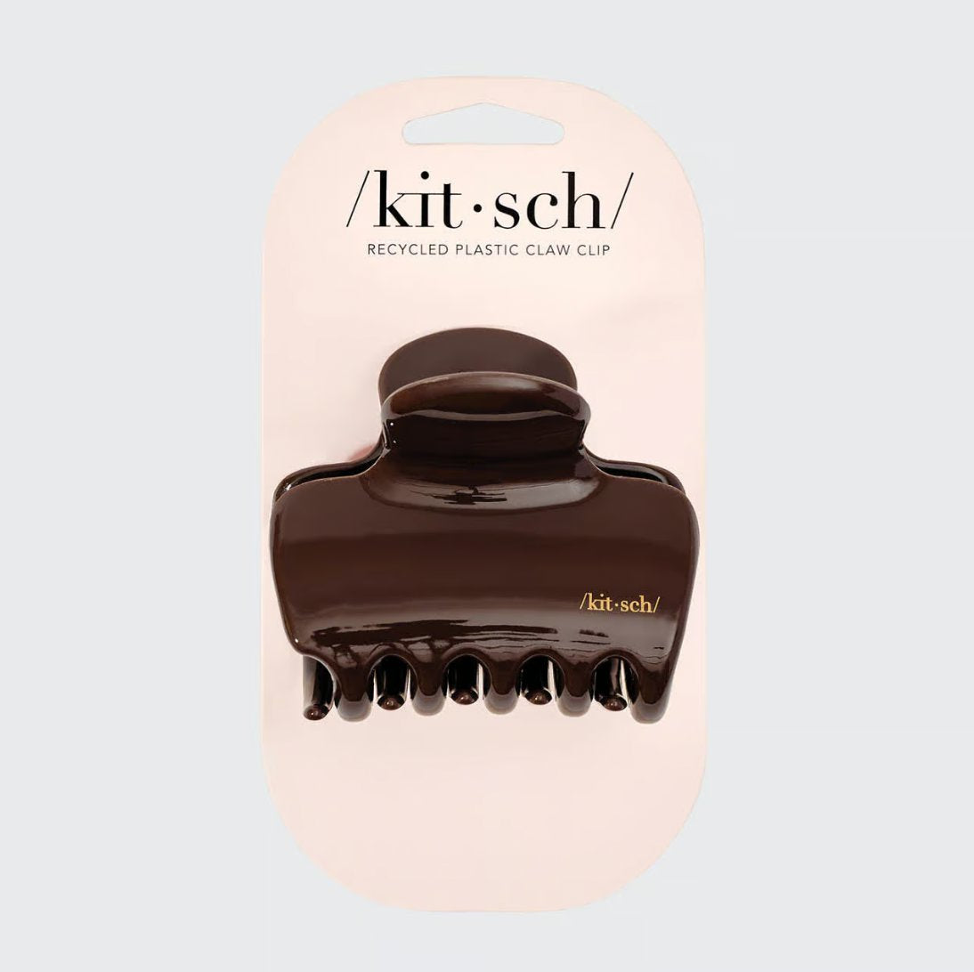KITSCH - Recycled Plastic Puffy Cloud Clip - Chocolate