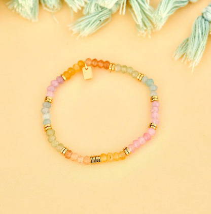 PURA VIDA - Ombre Rainbow Bead Stretch Bracelet