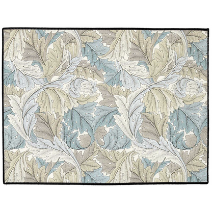 Acanthus Indoor/Outdoor Floor Mat William Morris Blue Pastel Cream