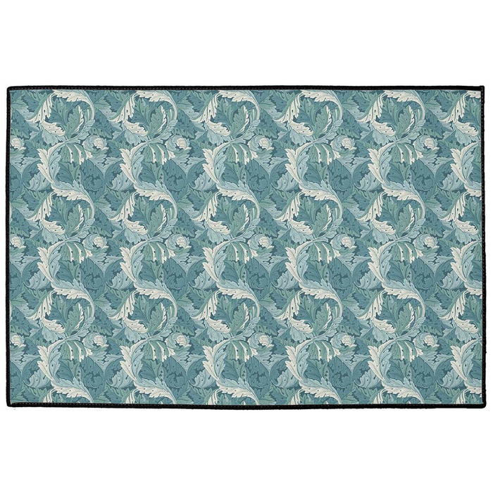 Acanthus Indoor/Outdoor Floor Mat William Morris Blue Teal