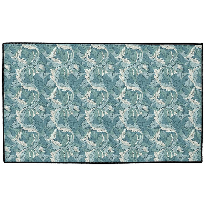Acanthus Indoor/Outdoor Floor Mat William Morris Blue Teal