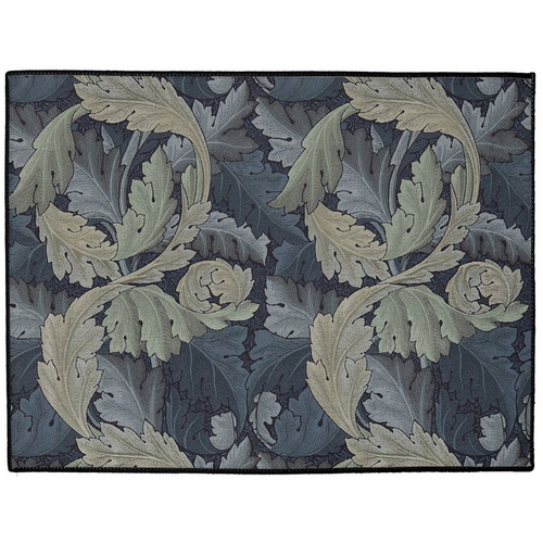 Acanthus Indoor/Outdoor Floor Mat William Morris Dark Indigo Blue