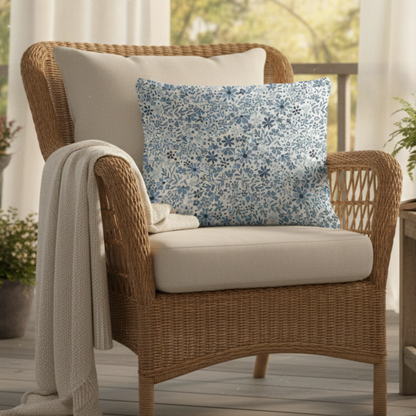 Accent Pillow Indigo Flourish