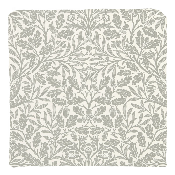 Acorn Cotton Throw Pillows William Morris Grey