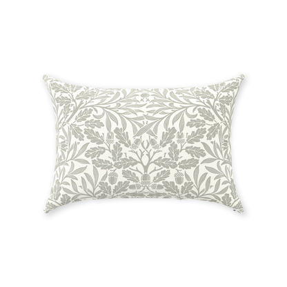 Acorn Cotton Throw Pillows William Morris Grey