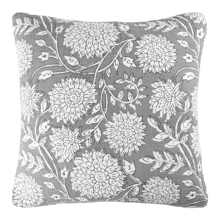 Adare Grey Quilted Pillow