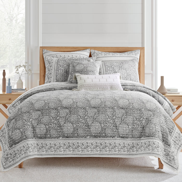 Adare Grey Quilted Pillow