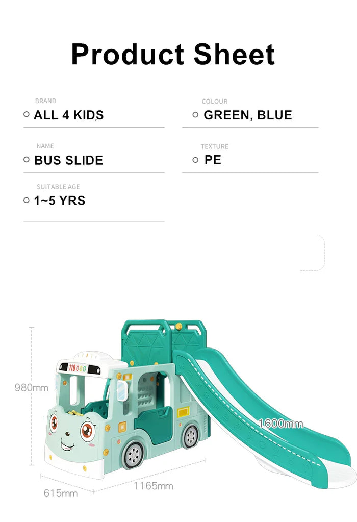 ALL 4 KIDS Lucas Baby Slider and Swing Play Center with Bus