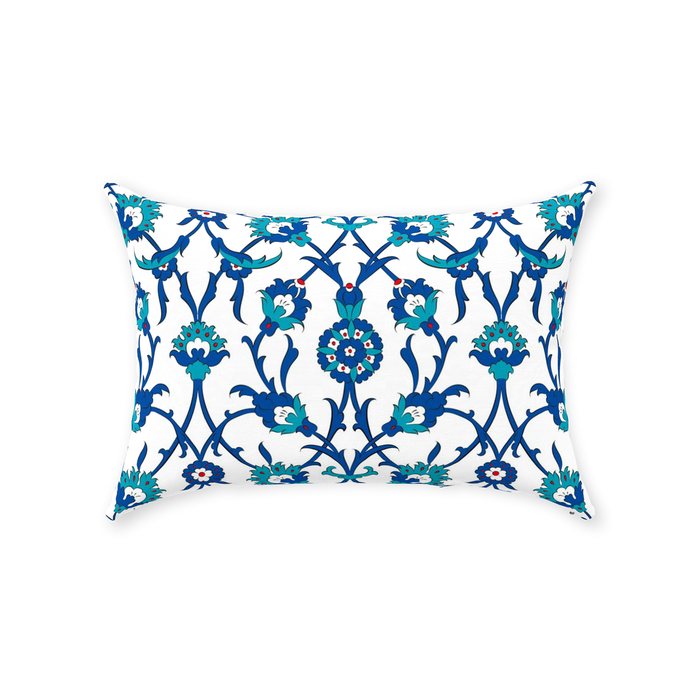 Amira Ottoman Cotton Pillows Blue Green