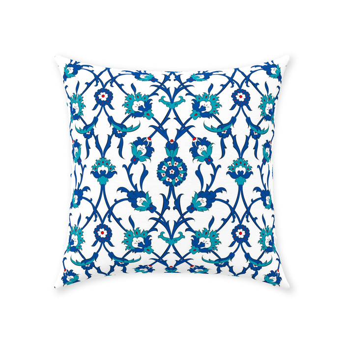 Amira Ottoman Cotton Pillows Blue Green
