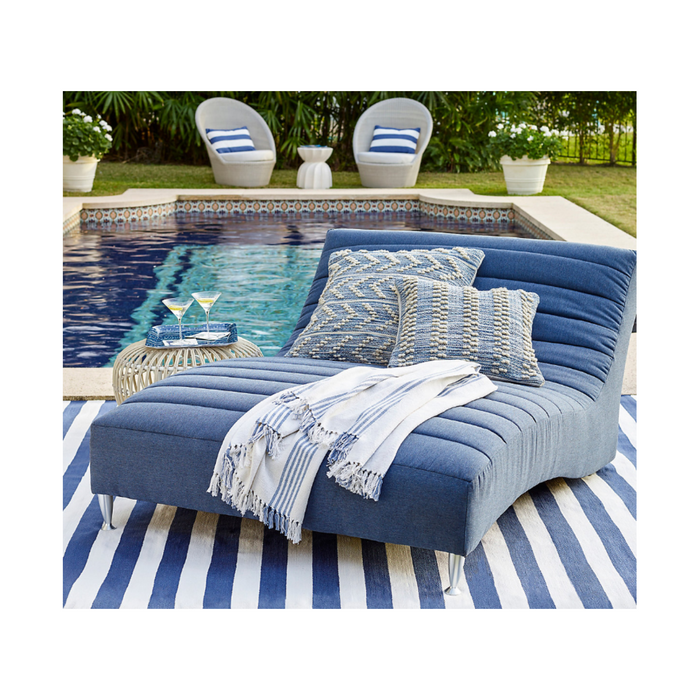 Annie Selkie Blue Hobnail Stripe