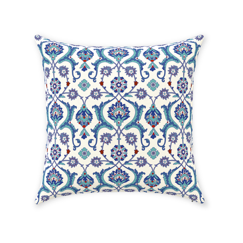 Antalya Ottoman Cotton Pillows Blue Lilac