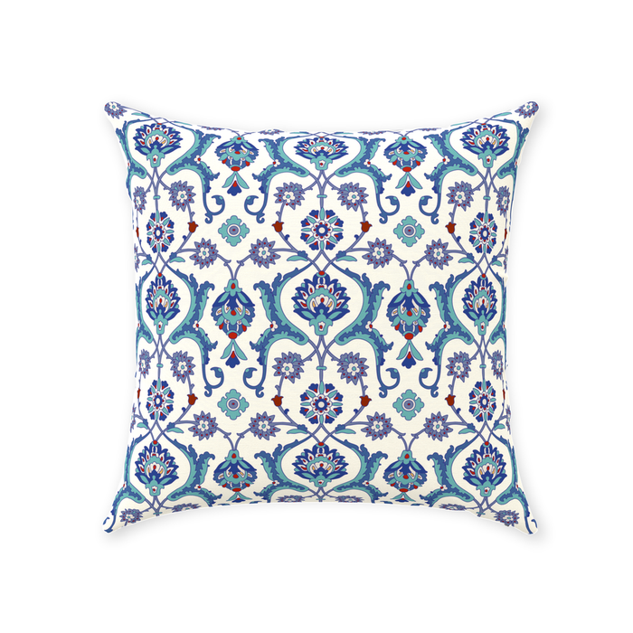 Antalya Ottoman Cotton Pillows Blue Lilac