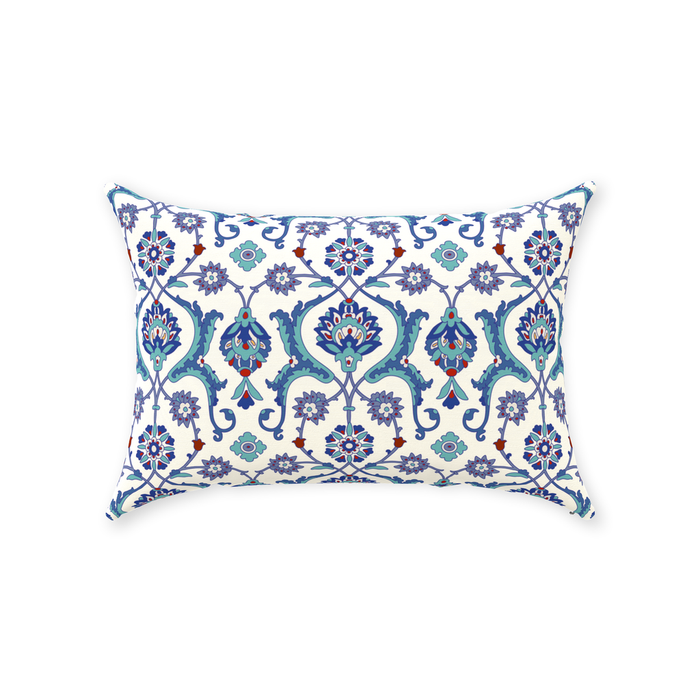 Antalya Ottoman Cotton Pillows Blue Lilac