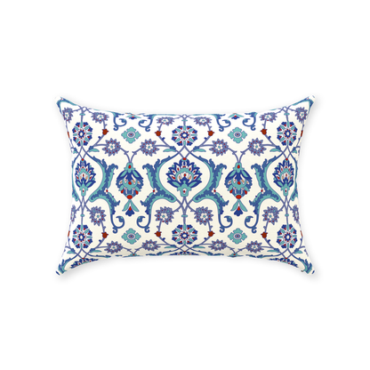Antalya Ottoman Cotton Pillows Blue Lilac