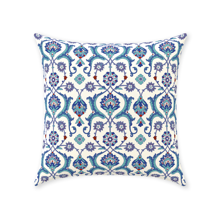 Antalya Ottoman Cotton Pillows Blue Lilac