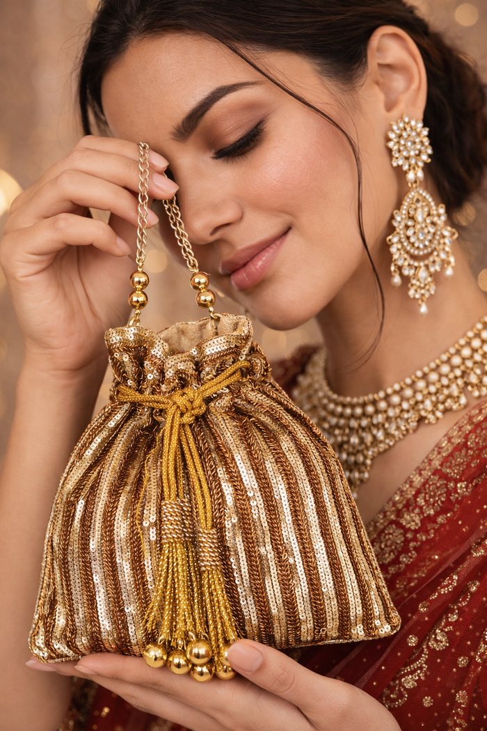 Antique Sequins Potli