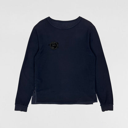 APC Kanye 2014 Inverted Patch Crewneck In Navy