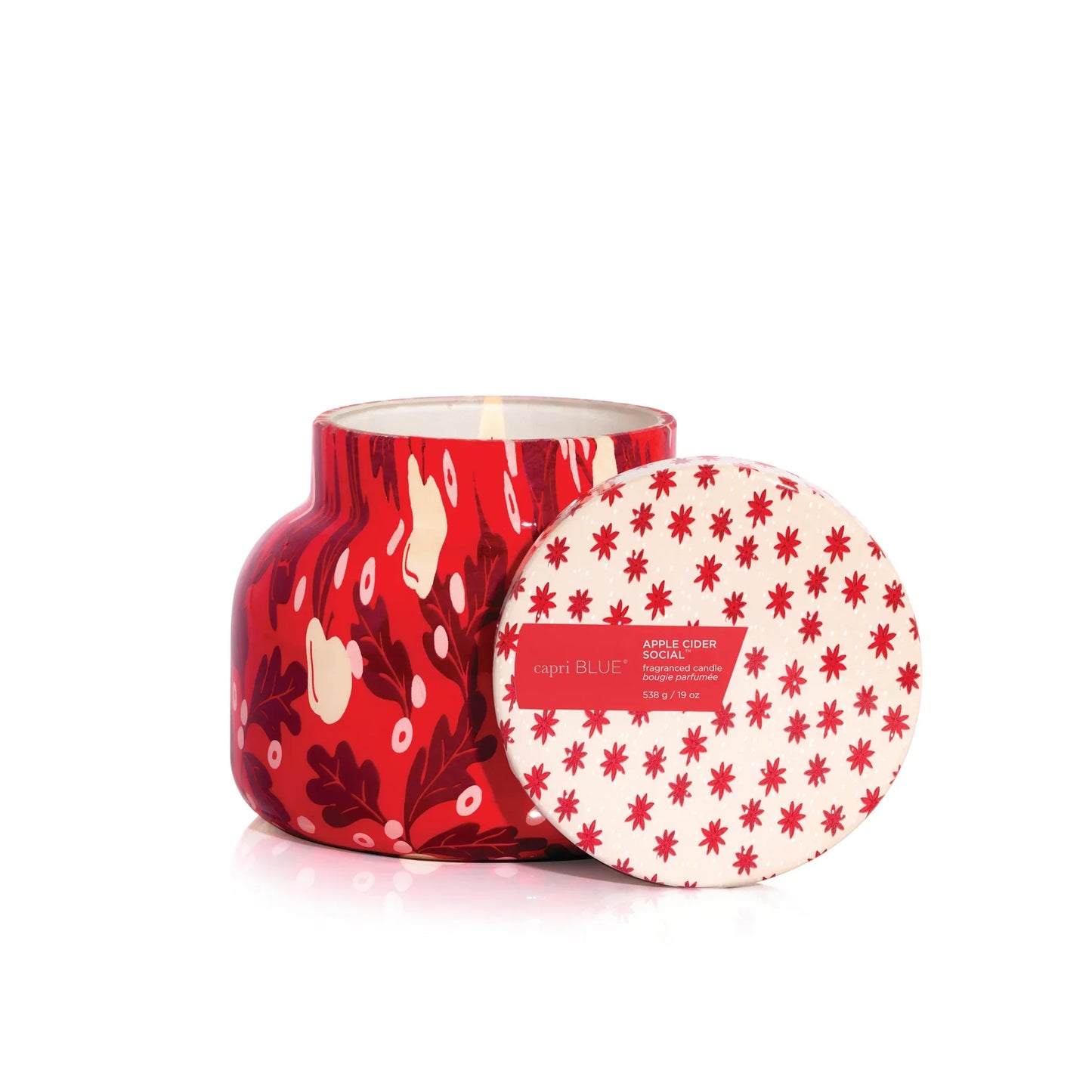 CAPRI BLUE - Apple Cider Social Holiday Pattern Play Signature Jar, 19 oz