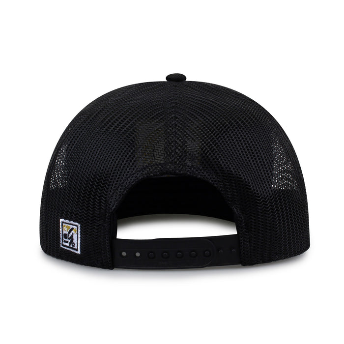 United States Military Academy (Army) Class of '92 trucker hat, rear view of mesh back and adjustable snapback closure