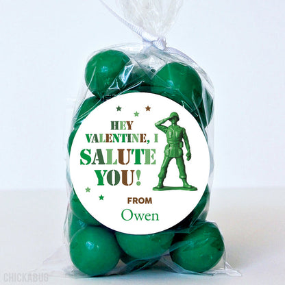 Army Toy Valentine's Day Stickers