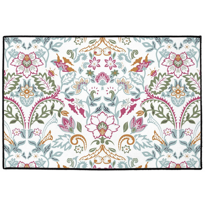 Art Nouveau Indoor/Outdoor Floor Mat William Morris Pink White
