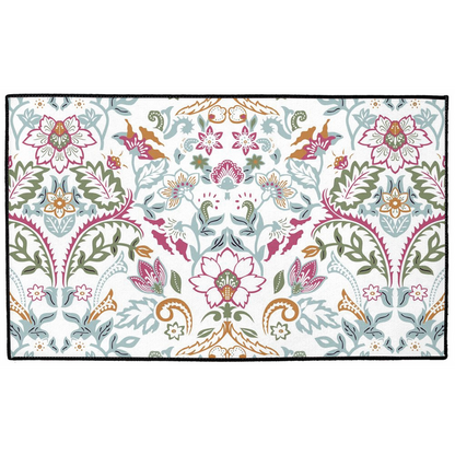 Art Nouveau Indoor/Outdoor Floor Mat William Morris Pink White