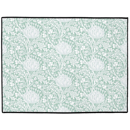 Artichoke Indoor/Outdoor Floor Mat William Morris Aqua Mint