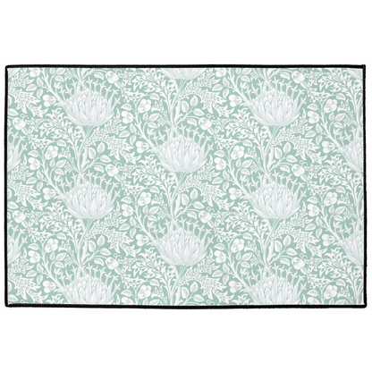 Artichoke Indoor/Outdoor Floor Mat William Morris Aqua Mint