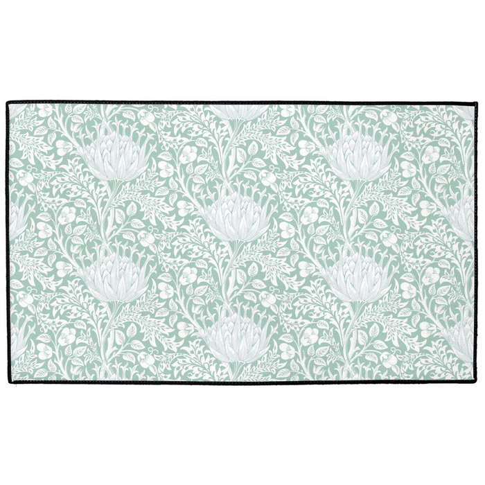 Artichoke Indoor/Outdoor Floor Mat William Morris Aqua Mint