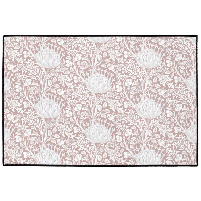 Artichoke Indoor/Outdoor Floor Mat William Morris Dusty Rose Pink