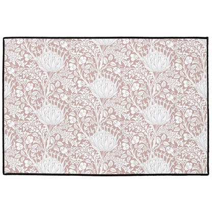 Artichoke Indoor/Outdoor Floor Mat William Morris Dusty Rose Pink