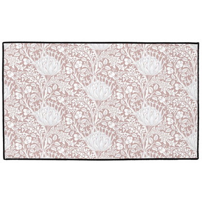 Artichoke Indoor/Outdoor Floor Mat William Morris Dusty Rose Pink