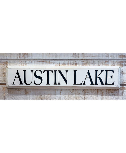 Austin Lake Wooden Sign