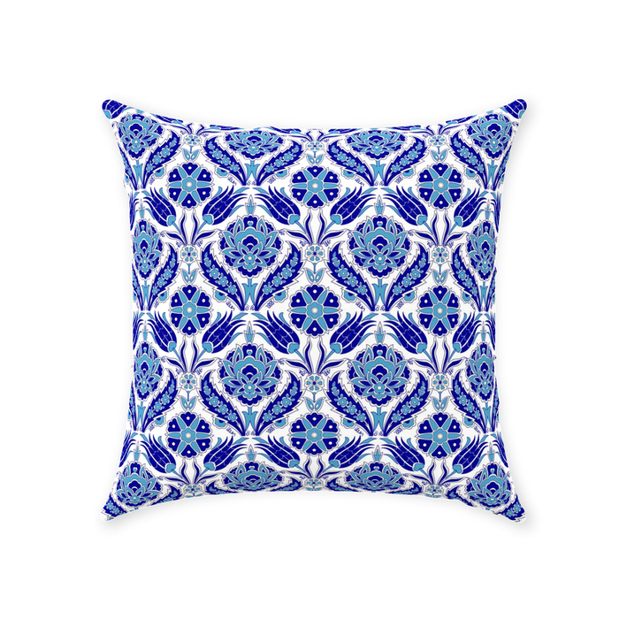 Azra II Ottoman Cotton Pillows Aqua Blue