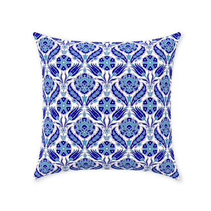 Azra II Ottoman Cotton Pillows Aqua Blue