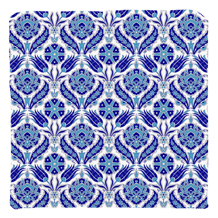 Azra II Ottoman Cotton Pillows Aqua Blue