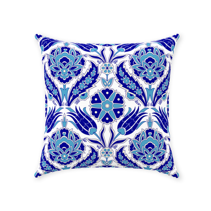Azra Ottoman Cotton Pillows Aqua Blue