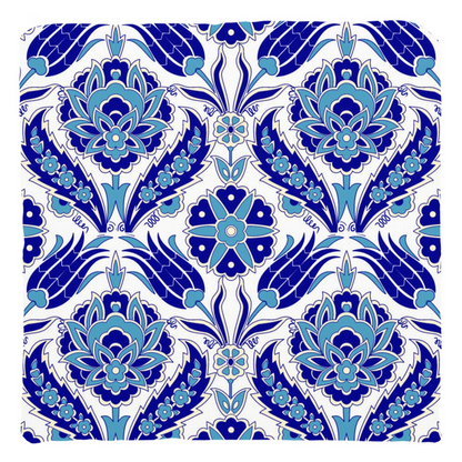 Azra Ottoman Cotton Pillows Aqua Blue