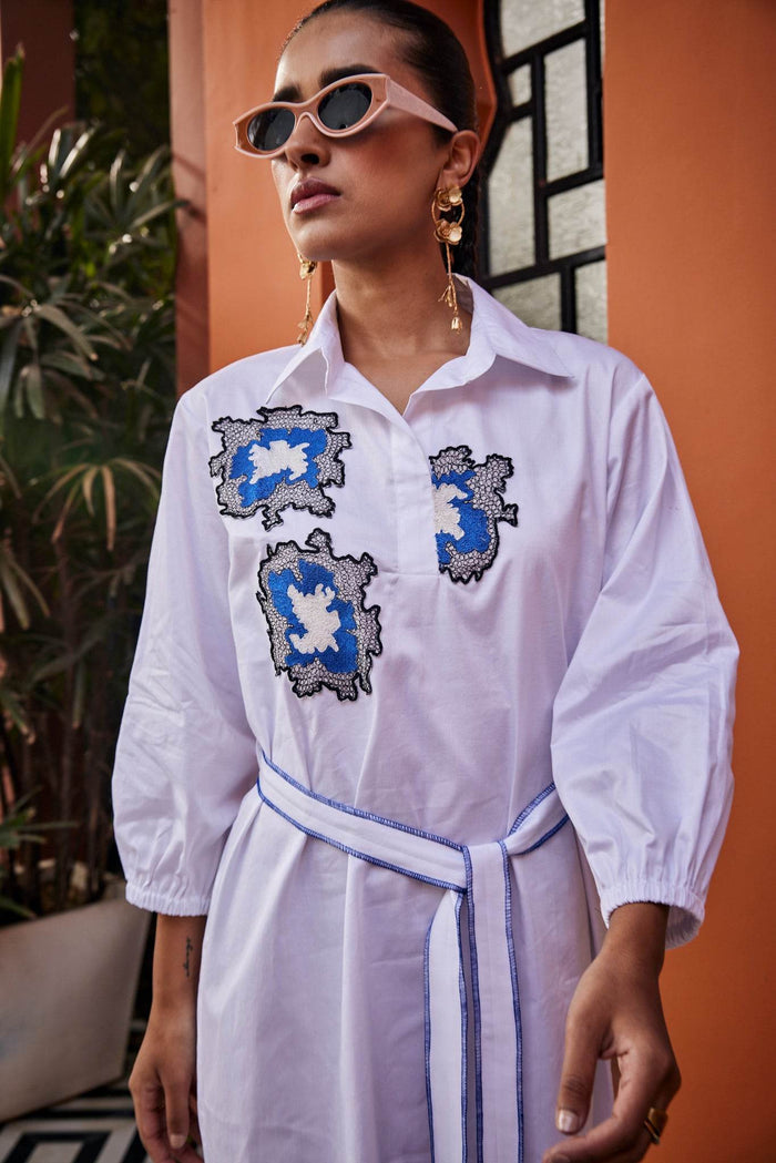 White embroidered dress online shopping