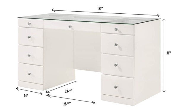 B4850 WHITE AVERY VANITY SET