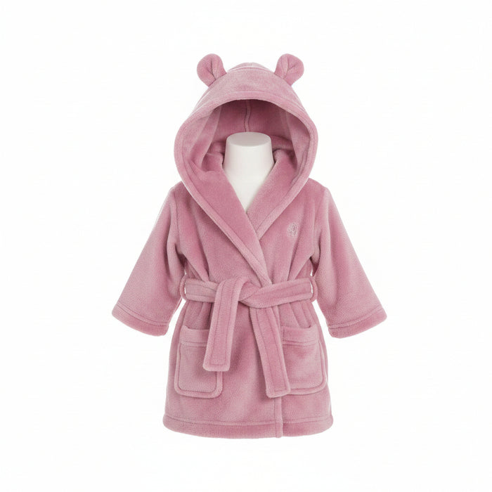 BABY DUSKY PINK HOODED DRESSING GOWN (6-24 MONTHS) (PK5) 18C852