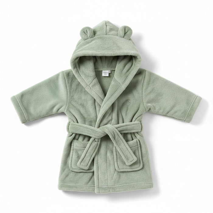 BABY SAGE HOODED DRESSING GOWN (0-6 MONTHS) (PK4) 18C85106
